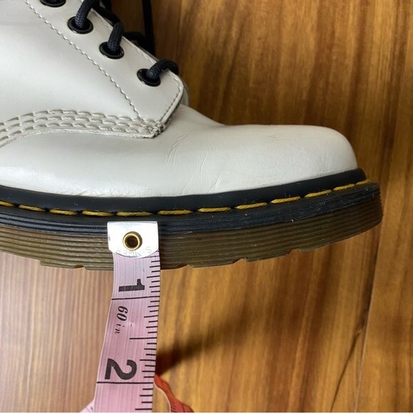 Dr. Martens White 1460 W Lace Up Combat Booth Leather Size 5 - Picture 13 of 13